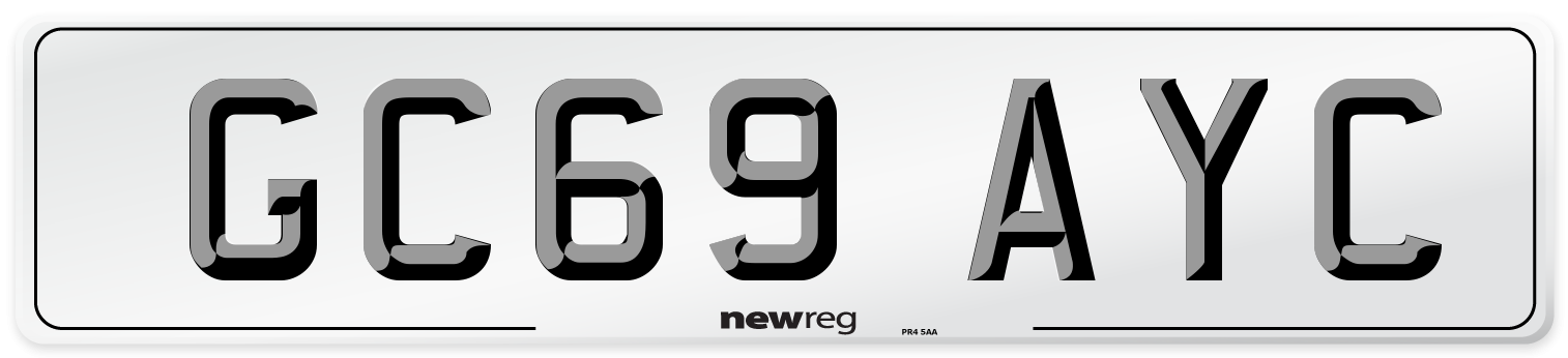 GC69 AYC Number Plate from New Reg